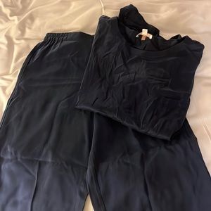 Lunya Washable Silk Tee Pant Set